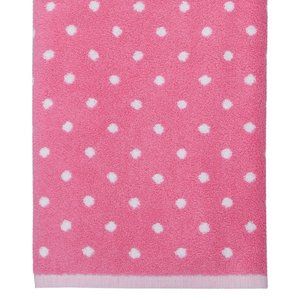 NWT Pottery Barn Teen Dottie Jacquard Towel Washcloth OS Pink White Cotton